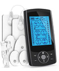 Homchy Tens Unit Muscle Stimulator 24 Modes Dual Channel Tens Ems Machine For Muscle Tension And Back Relief Rechargeable Pulse Massager With Timer 6 Upgraded Pads For Neck Shoulder Leg And Knee