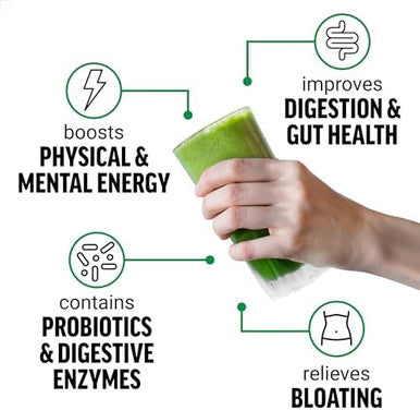 Force Factor Smarter Greens Superfoods + Energy Powder To Boost Energy & Support Digestion Gut Health Bloating Greens Powder With Digestive Enzymes Probiotics & Prebiotics Lemon Lime 30 Servings