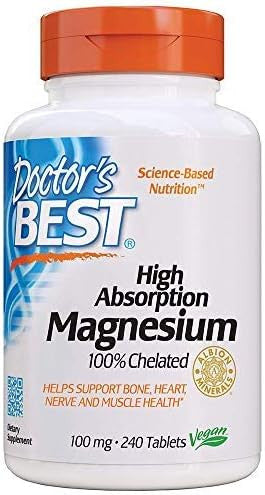 Doctor'S Best High Absorption Magnesium Glycinate Lysinate 2Pack (240 Tablets)