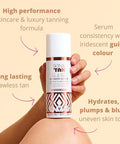 Skinny Tan Wonder Serum - Iridescent Guide Color - Develops In 6 To 8 Hours - Enrich With Aloe Vera And Vitamin E - Blurs Redness And Imperfections - Ideal For Dry Skin - Medium-Dark - 4.9 Oz Bronzer