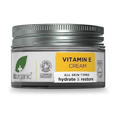 Dr. Organic Vitamin E Moisturising And Restoring Cream Deeply Hydrates Restores Skin S Natural Balance Natural Organic Paraben & Sls- 50 Ml / 1.7 Fl Oz