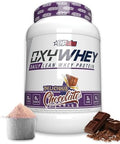 Ehp Labs Oxywhey Whey Protein Isolate " 25G High Protein Low Carb Sugar Meal " Lean Whey Powder For Muscle Recovery " Nongmo Gluten " 25 Serves " Strawb. Milkshake