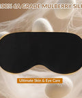 Innoflyx 100 6A Mulberry Silk Sleep Mask For Women & Men Soft Breathable Eye Mask For Sleep Blackout Design For Migraine Relief & Puffy Eyes Perfect For Travel Office Airplane Eye Care