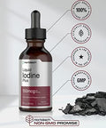 Horbaach Iodine Liquid Supplement Drops 2 fl oz 150 mcg Potassium Iodide Tincture Vegetarian NonGMO Gluten Free Formula