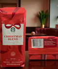 Starbucks Christmas Blend Whole Bean Coffee 16oz, Dark Roast 100% Arabica, Rich Spiced Chocolate & Spruce Notes, Limited Holiday Edition, Bold, Festive Flavor from Sumatra & Latin America