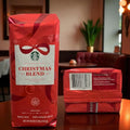 Starbucks Christmas Blend Whole Bean Coffee 16oz, Dark Roast 100% Arabica, Rich Spiced Chocolate & Spruce Notes, Limited Holiday Edition, Bold, Festive Flavor from Sumatra & Latin America