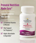 Nordic Naturals Vegetarian Prenatal Multivitamin Minis 90 Easy to Swallow Tablets Highly Absorbable Multivitamin and Mineral Supplement to Support Pregnancy NonGMO 30 Servings