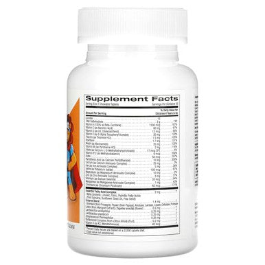 California Gold Nutrition Chewable Multivitamins With Probiotics & Enzymes For Children Assorted Fruit 60 Vegetarian Tablets