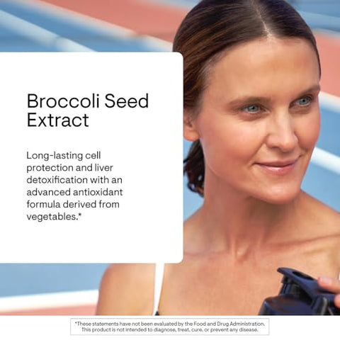 Thorne - Broccoli Seed Extract - Supports Liver Detox & Provides Antioxidant Support - Sulforaphane Glucosinolate (Sgs) Vitamin C & Mustard Powder Supplement - Third-Party Certified 60 Capsules