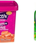 Viactiv Calcium +Vitamin D3 Supplement Soft Chews Caramel 60 Chews - Calcium Dietary Supplement & Vitafusion Vitamin D3 Gummy Vitamins For Bone And Immune System Support Peach Blackberry