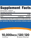 Nutricost Biotin (Vitamin B7) 10000Mcg (10Mg) 120 Capsules Vegan Gluten Nongmo