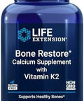 Life Extension Bone Restore + Vitamin K2 Vitamins & Minerals Maintain Bone Health & Strength - Fortifying Nutrients Calcium, D3 & Important Bone Building Minerals - Non-Gmo, Gluten--120 Capsules