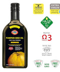 Pumpkin Seed Oil 11.83 OZ - Pure Extra Virgin Unrefined Cold Pressed Vegetable Oil for Cooking