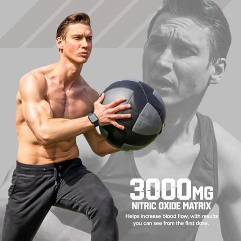 Six Star Nitric Oxide Supplements For Men & Women Muscle Builder (60 Count) - Nitric Oxide Booster Pills Muscle Pump Pre Workout Supplement - Sports Nutrition For Muscle Building Strength & Energy