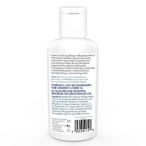 Ecodent Extrabrite Baking Soda Tooth Powder Mint " Sls & Fluoride Toothpaste Powder With Oxidizing Calcium Peroxide Whitening Toothpaste Alternative + Dailyrinse Singleuse Pack
