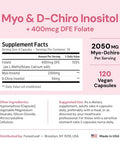 Forestleaf Myo-Inositol & D-Chiro Inositol Supplement For Women'S Health Fertility Supplements Women Inositol 40 1 Ratio Support Ovarian Function & Healthy Hormone Balance Women 2050Mg 120 Powder Caps