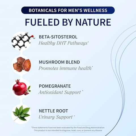 Snap Supplements Prostate Health For Men With Plant Sterols Stinging Nettle Root & Reishi Mushroom Beet Root Natural Nitric Oxide Supplements For Men 60 Soft Chews Each