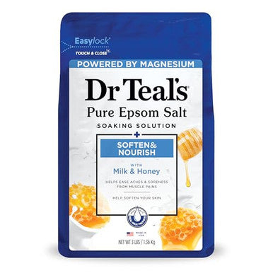 Dr Teal'S Epsom Salt Magnesium SoakSoften & Nourish With Milk And Honey3 Lbs