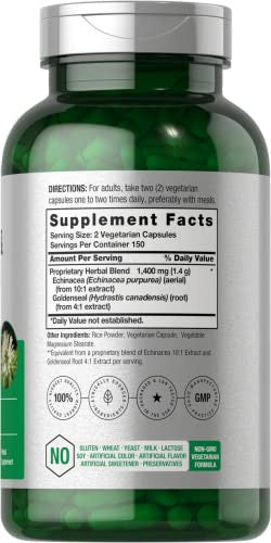 Horbaach Echinacea Goldenseal Supplement 300 Capsules