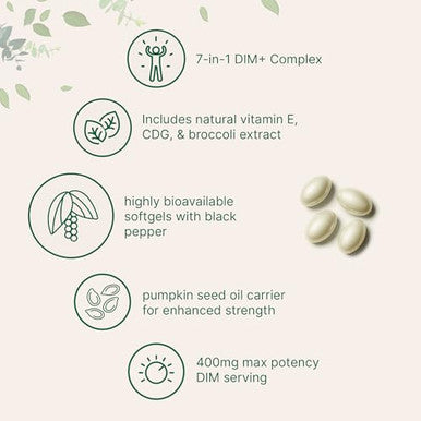 Micro Ingredients Dim Supplement 400Mg For Men & Women 240 Softgels With Pumpkin Seed Oil Highly Bioavailable 7-In-1 Complex With Vitamin E Cdg Broccoli & Black Pepper Extract