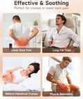 Gilaygrow Cordless Heating Pad With Massager For Back Pain Relief Portable Wearable Heat Belt For Lower Back 8000Mah Rechargeable Wireless Electric With 3 Heat 3 Vibration s For Women Men Mom Dad Seniors