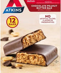 Atkins Peanut Butter Granola High Protein Bar High Fiber 16G Protein 1G Sugar 4G Net Carb Keto Friendly 12 Count