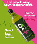 ALEO, Cooking blend avocado oil, Keto, Perfect for frying, grilling, roasting & baking, Can help to keep your heart strong, avocado oil for cooking, vegetable oil, 32.1 O/950 ml