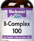 Bluebonnet Nutrition B Complex 100 Vegetable Capsules Complete Full Spectrum Vitamin B6 B12 Biotin Folate Vegan Vegetarian Gluten Soy Milk Kosher 50 Vegetable Capsules