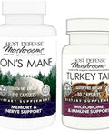 Host Defense Bundle With Lion'S Mane Capsules 120 Count & Turkey Tail Capsules 30 Count Support Brain Health Memory & Focus Support Digestive & Immune Health