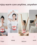 Dr.Hiumi Portable Heating Pad For Cramps Period Cramp Massager Portable Cordless Heating Pad With 3Heat Levels And 4 Massage Modes For Waist PainRelief Menstrual For Women Girls Her Girlfriend