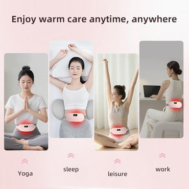 Dr.Hiumi Portable Heating Pad For Cramps Period Cramp Massager Portable Cordless Heating Pad With 3Heat Levels And 4 Massage Modes For Waist PainRelief Menstrual For Women Girls Her Girlfriend