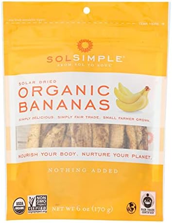 Organic Dried Banana 6 Ounces (Case of 6)