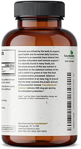 Futurebiotics Selenium 200 Mcg Selenium Amino Acid Complex Essential Trace Mineral With Superior Absorption Non Gmo 250 Capsules
