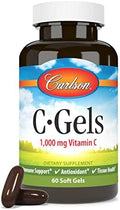 Carlson CGel 1000 mg Vitamin C Immune Support and Tissue Health Antioxidant 60 Soft gels