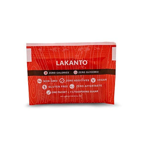 Lakanto Golden Monk Fruit Sweetener with Erythritol Packets - Raw Cane Sugar Replacement, Zero Net Carbs, Zero Calorie, Sweeten on the Go, Coffee, Lemonade, Tea, Desserts - Golden (3g - 100 Count)