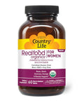 Country Life Realfood Organics Women's Multivitamin USDA Organic Vegan GlutenFree 1300mg Fermented Whole Foods Vitamins D E B Folate and Biotin Daily Energy and Beauty 60 Tablets