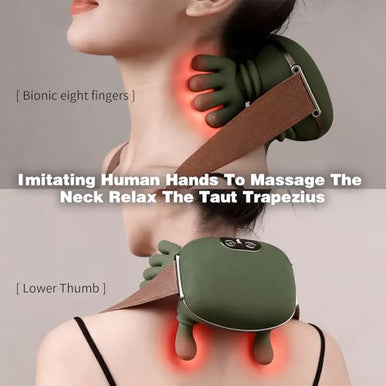 Dojavop Neck Massager With Heat Cordless Deep Tissue Massager For Neck And Shoulder Pain Relief Bionic Hand Electric Cervical Back Massager