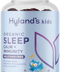 Hyland'S Kids Melatonin Organic Sleep Aid Gummies With Calm & Immune Support With Vitamin C Zinc Elderberry Lemon Balm & Chamomile Helps With Sleeplessness & Restlessness 60 Vegan Gummies