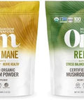 Om Mushroom Superfood 7.05Oz Bundle Lion'S Mane & Reishi Organic Mushroom Powder 200 Servings