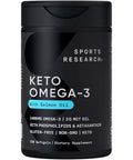 Sports Research Keto Omega Fish Oil With Wild Sockeye Salmon Antarctic Krill Oil Astaxanthin & Coconut Mct Oil - 1200Mg Of Epa & Dha Per Serving Keto Certified & Non-Gmo Verified (120 Softgels)