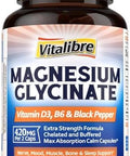 Vitamin D3 K2 Supplement 10000 IU 90 Softgels and Magnesium Glycinate 420mg with Vitamin D3 and B6 240 Capsules