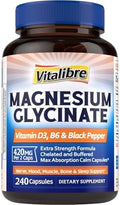 Vitamin D3 K2 Supplement 10000 IU 90 Softgels and Magnesium Glycinate 420mg with Vitamin D3 and B6 240 Capsules