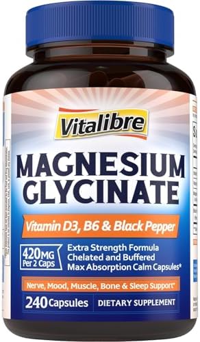 Vitamin D3 K2 Supplement 10000 IU 90 Softgels and Magnesium Glycinate 420mg with Vitamin D3 and B6 240 Capsules