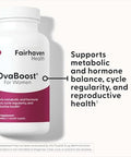 Fairhaven Health Ovaboost Fertility Supplements For Women Conception For Her Support Ovulation & Egg Quality With Myoinositol & Folate Prenatal Vitamin Natural Fertility Support 120 Capsules