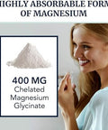 Magnesium Glycinate 400Mg (120Ct) & Magnesium Citrate 500 Mg (120Ct) High Absorption Calm Relaxation Digestion & Muscle Support Nongmo Magnesium Complex Bundle