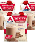 Atkins Creamy Chocolate Meal Size Protein Shake 23G Protein Low Glycemic 4G Net Carb 1G Sugar Keto Friendly 12 Count