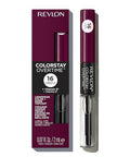 Revlon Liquid Lipstick With Clear Lip Gloss Colorstay Overtime Lipcolor Dual Ended With Vitamin E 500 Limitless Black Cherry 0.07 Fl Oz