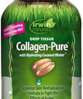 Irwin Naturals Deep Tissue Collagenpure 80 Liquid Softgels Superior Skin Revitalization To Fight The Effects Of Aging Includes Hydrating Coconut Water & Evening Primrose Oil
