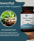 R-U Ved Ashwagandha Capsules - Organic Ashwagandha Root Extract Supplement For Men & Women 500Mg Per Pill For Adrenal Health And Overall Wellness - 60 Vegetarian Caplets (1 Count)