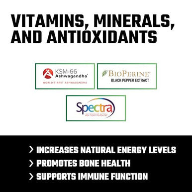 Axe & Sledge Multi Plus Multivitamin 24 Bioavailable Vitamins & Minerals Ashwagandha Multivitamin For Women And Men For Daily Nutritional Support 90 Capsules 30 Servings
